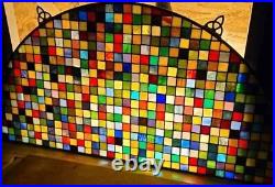 Stained Glass Arch Window 35.5 x 18, Stunning