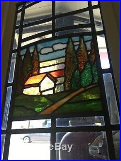Stained-Glass Arts And Crafts Craftsman Style Leaded Windows