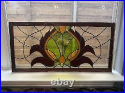 Stained Glass Lead window HANGING PANEL 31x15