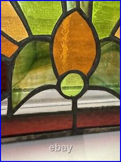 Stained Glass Lead window HANGING PANEL 31x15