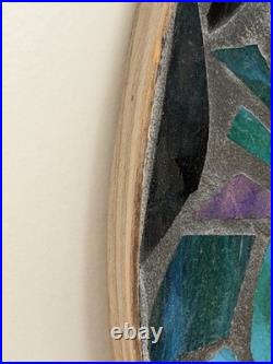 Stained Glass Mosaic Panel Transom 3! 0+ Inches Abstract OOAK