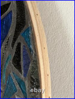 Stained Glass Mosaic Panel Transom 3! 0+ Inches Abstract OOAK