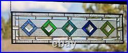 Stained Glass Panel, Transom, Sidelight-35.5 x 9.5