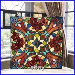 Stained Glass Tiffany Style Victorian Design Hanging Window Panel Suncatcher Stained Glass Tiffany Style Victorian Design Hanging Window Panel Suncatcher