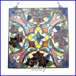 Stained Glass Tiffany Style Victorian Design Hanging Window Panel Suncatcher Stained Glass Tiffany Style Victorian Design Hanging Window Panel Suncatcher
