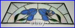 Stained Glass Transom Window Panel with 3D Butterfly and Etched Design