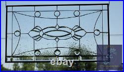 Stained Glass Window, Hanging Panel, Clear seedy art glass, leaded glass Stained Glass Window, Hanging Panel, Clear seedy art glass, leaded glass