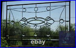 Stained Glass Window, Hanging Panel, Clear seedy art glass, leaded glass Stained Glass Window, Hanging Panel, Clear seedy art glass, leaded glass