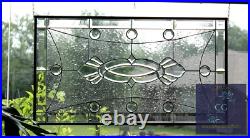 Stained Glass Window, Hanging Panel, Clear seedy art glass, leaded glass Stained Glass Window, Hanging Panel, Clear seedy art glass, leaded glass