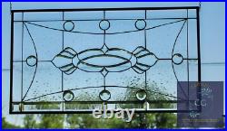 Stained Glass Window, Hanging Panel, Clear seedy art glass, leaded glass Stained Glass Window, Hanging Panel, Clear seedy art glass, leaded glass