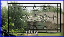 Stained Glass Window, Hanging Panel, Clear seedy art glass, leaded glass Stained Glass Window, Hanging Panel, Clear seedy art glass, leaded glass
