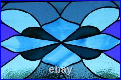 Stained Glass Window Modern Design, 23.75 x 12.25, Stars in Iridized Clea