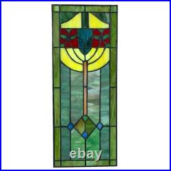 Stained Glass Window Pane in Hand Made Leaded Glass Art Deco Pattern