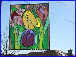 Stained Glass Window Panel-24 3/8 X 20 7/8 HMD-US