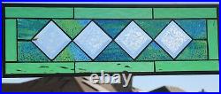 Stained Glass Window Panel Beveled ready 2 Hang 23 X 7 5/8