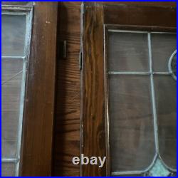 Stained Glass Window Panel Chicago Antique 38x20 Floral Design 3 Panels Total Stained Glass Window Panel Chicago Antique 38x20 Floral Design 3 Panels Total