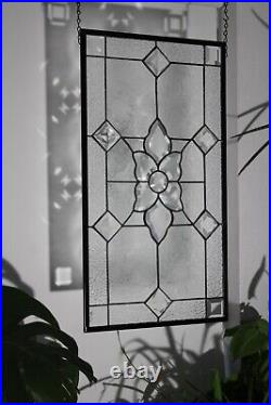Stained Glass Window Panel-HMD- 26 3/4x14 5/8(6 Large Jeweles) Magnifique