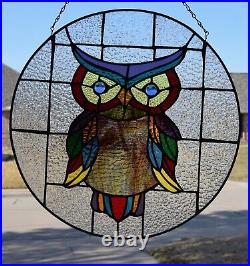 Stained Glass Window Panel Hoot Owl