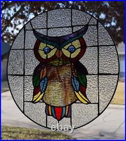 Stained Glass Window Panel Hoot Owl