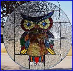 Stained Glass Window Panel Hoot Owl