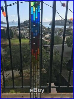 Stained Glass Window Panel, Leaded Stained Glass Panel Four Seasons 39 X 4.5