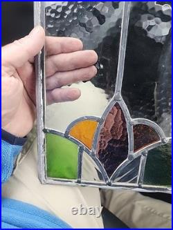 Stained Glass Window Panel Old Leaded 8 X 13