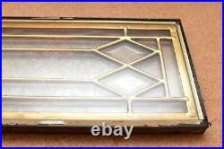 Stained Glass Window Panel Sidelight Transom 33 3/8 X 6 1/4 TEMPERED CASING