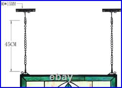 Stained Glass Window Panel Tiffany Style Hanging Decor Art Glass Jewel
