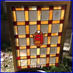 Stained Glass Window Panel with letter'P