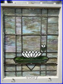 Stained glass Water Lily window