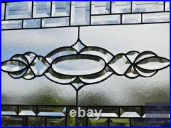 Stained glass, clear transom, rectangular 24.1/2 x 14 1/8 window hanging, panel Stained glass, clear transom, rectangular 24.1/2 x 14 1/8 window hanging, panel