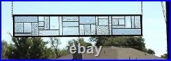 Stained glass panel/sidelight /transom extra long 38 7/8 x 6 5/8 window