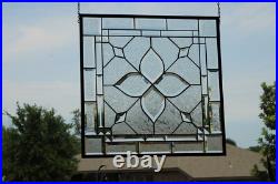 Stained glass window hanging, panel Square 21.75 3SQFT Handmade MADE TO ORDER