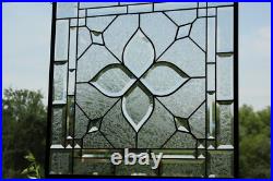 Stained glass window hanging, panel Square 21.75 3SQFT Handmade MADE TO ORDER