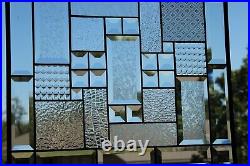 Study In Clear-, Stained Glass Window Panel-19 3/8 x 17 1/2 HMD-US
