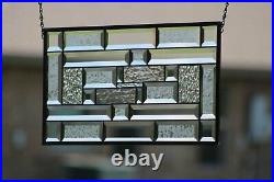 Study in Clear 20 1/2 x11 Beveled Stained Glass Windows