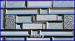 Study in Clear 20 1/2 x11 Beveled Stained Glass Windows