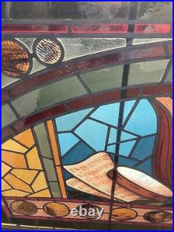 Stunning Vintage Stained Glass Window Musical Theme