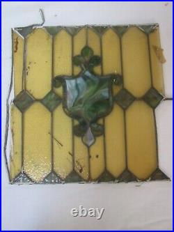 TWO Stained Glass Windows VINTAGE Tiffany style 1895