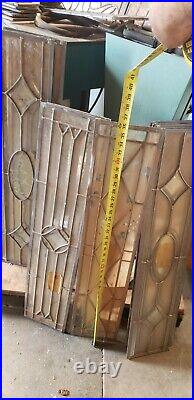 Tempered Leaded Glass Single Pane? Inserts, (3)