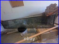 Tempered Transom Glass With Leaded Detail 65.25L X 13W X 1D Tempered Transom Glass With Leaded Detail 65.25L X 13W X 1D