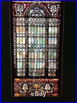 Tiffany Studios Leaded Art Glass Gothic Style Window From Museum