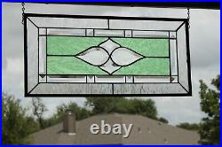 Traditional Beveled Stained Glass Panel, Window Hanging? 21 ½ x 10 ½ HMD-US