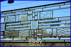 Transom Clear Beveled Stained Glass Panel, Window HMD-US-? 36X 12 sidelight