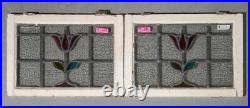 Two British Stained Leaded Glass Windows