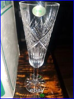 Tyrone Crystal Flute Glasses, Handmade In Ireland full Lead Crystal, lot Of 10