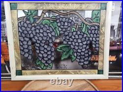 VICTORIAN ENGLISH LEADED STAINED GLASS WINDOW HANDPAINTED FLORAL 19th c VTG MCM VICTORIAN ENGLISH LEADED STAINED GLASS WINDOW HANDPAINTED FLORAL 19th c VTG MCM