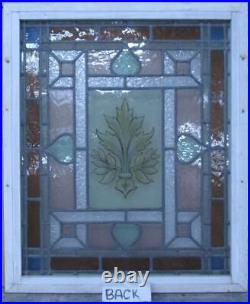 VICTORIAN HANDPAINTED ENGLISH LEADED STAINED GLASS WINDOW 20 3/4 x 25 VICTORIAN HANDPAINTED ENGLISH LEADED STAINED GLASS WINDOW 20 3/4 x 25