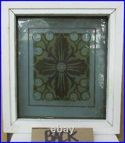 VICTORIAN OLD ENGLISH LEADED STAINED GLASS WINDOW Handpainted Panel 8.25 x 9.25