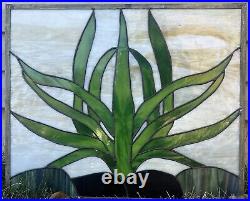 VINTAGE STAINED GLASS WINDOW 23 1/4 x 19 5/8 8000 Sq Ft HOME SAVE NEW